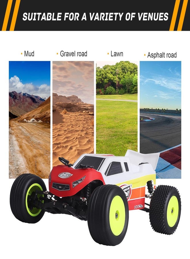 CrazyHobby Preglued Tires and Wheels Front & Rear for Losi Mini-T 2.0 (Green Rims) - Image 4
